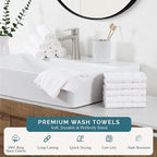 Casa Platino White Washcloths 12 Pack - Image 2