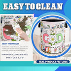 Christian Peace Laundry Basket God Bible Verse Oxford Cloth Laundry Hamper - Image 8