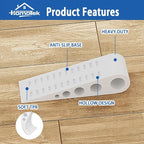 HOMOTEK 3 Pack Wedge Rubber Door Stops Door Chucks Stoppers Wall Protector - Image 2