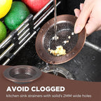 Mudder 3 Pcs Kitchen Sink Drain Strainer and Stopper Stainless Steel Garbage - Image 7