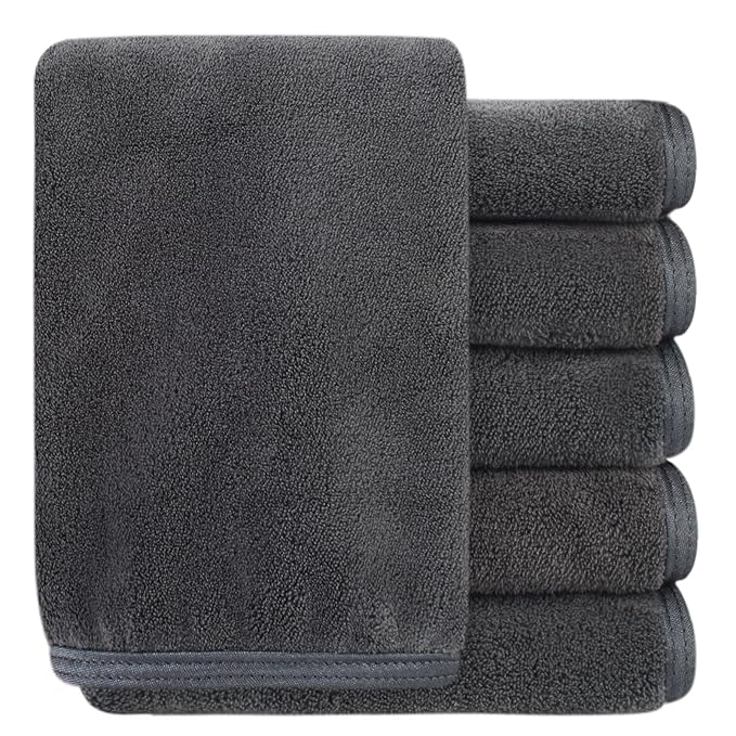 SINLAND Absorbent Coral Velvet Washcloth Ultra Soft Microfiber Face Towels 12 x by SINLAND