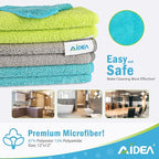 AIDEA Microfiber Cleaning Cloth-12PK, Soft Microfiber Towels - Image 2
