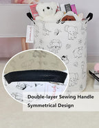 QUEENLALA Large Storage Basket, Laundry Hamper/Bathroom/Home Decor/Collapsible - Image 5