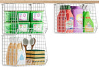 3 Pack Screw Mount Under The Wooden Shelf Laundry Room Organizer: Foldable Wire - Image 7