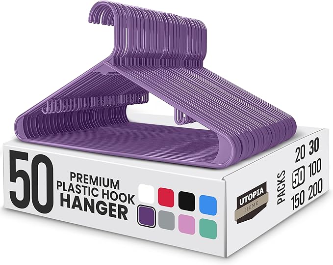 Utopia Home Plastic Hangers 50 Pack by UTOPIAHOME