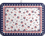 4th of July Dish Drying Mats for Kitchen Counter Patriotic Independence Day by farg