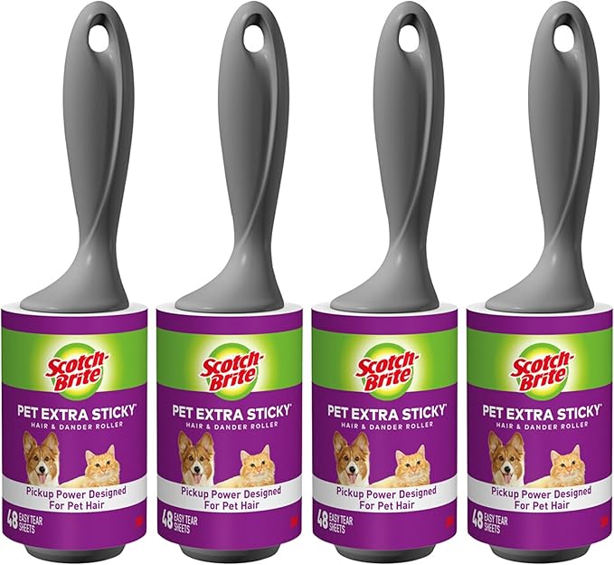 Scotch-Brite Pet Hair Pickup Extra Sticky Lint Roller, Designed by Scotch-Brite