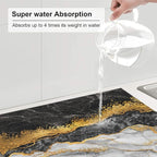 Black Gold Marble Dish Drying Mat - Image 6