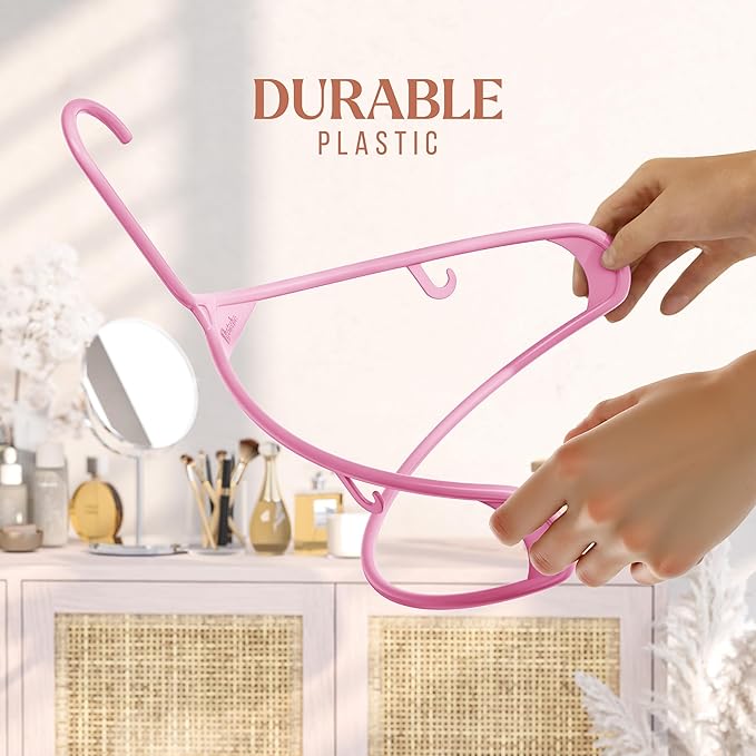 Plastic Hangers 50 Pack Pink - Image 4