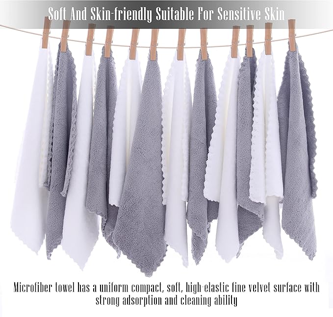 TENSTARS 12 Pack Premium Washcloths Set - Image 4