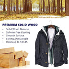 Amber Home 30-Pack Vintage Wooden Coat Hangers, Walnut Wood Suit Hangers - Image 7