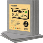HOMERHYME Swedish Dishcloths, 10 Pack Absorbent Dish Towels by HOMERHYME