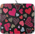 Happy Valentine's Day Black Dish Drying Mat by Sweetshow