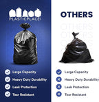 Plasticplace 55-60 Gallon Trash Bags, Heavy Duty, Puncture-Resistant Star Seal - Image 5