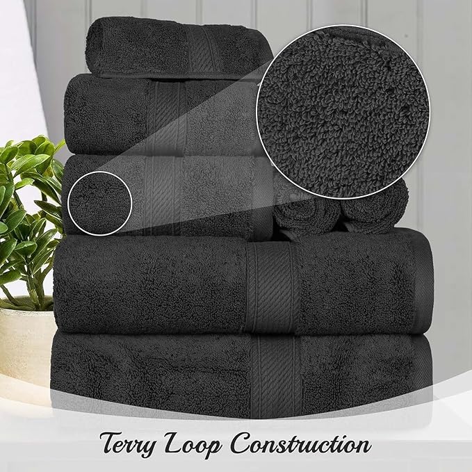 Superior Egyptian Cotton Pile Bath Towel Set of 4, Ultra Soft Luxury Towels - Image 6