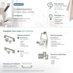 Amerock H37003G10 | Emerge Double Prong Decorative Wall Hook | Satin Nickel Hook - Image 6