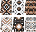 Breling Set of 6 Western Aztec Kitchen Towels Vintage Themed Dish Towel by Breling