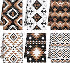 Breling Set of 6 Western Aztec Kitchen Towels Vintage Themed Dish Towel by Breling