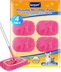 KEEPOW Pink Reusable Dry Sweeping Cloths Microfiber Wet Mop Pads Compatible by KEEPOW