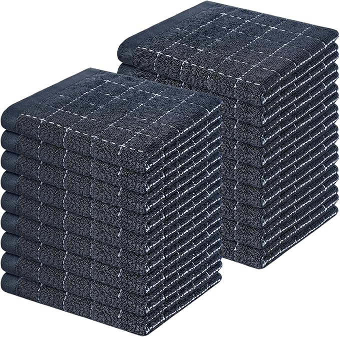 Homaxy 100% Cotton Terry Kitchen Dish Cloths, Ultra Soft and Absorbent Dish by Homaxy