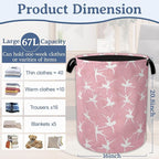 Cute Ballet Dancer Laundry Basket, Foldable Oxford Cloth Pink Laundry Hamper - Image 2