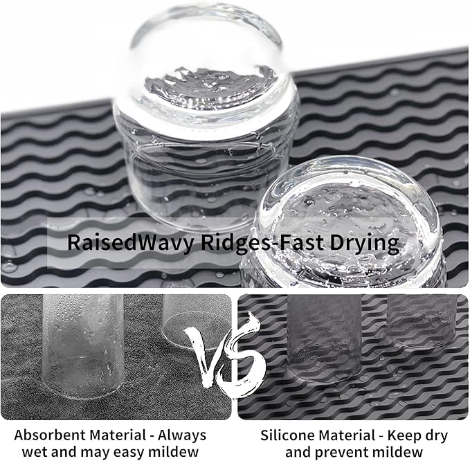 ZLR Silicone Dish Drying Mat 12" x 12" Square - Image 2