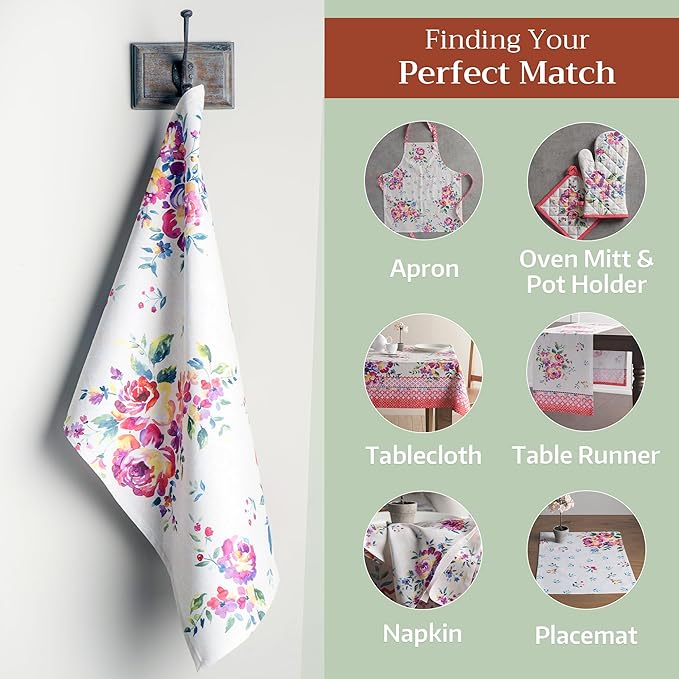 Maison d' Hermine Kitchen Towels Set of 3 100% Cotton 27.50" x 20" Reusable - Image 6