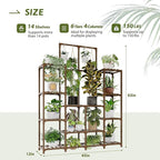 Plant Stand Indoor Outdoor 63" Tall Plant Shelf for Plants 12-Tier Large Plant Sheves for Living Room Heavy Duty Plant Rack Garden Balcony Patio Hanging Planter - Image 4