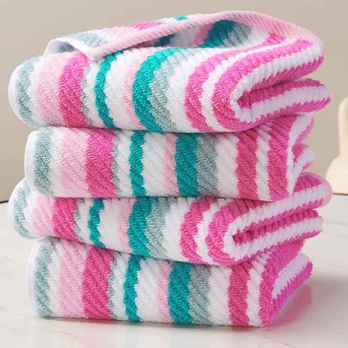 VOOVA & MOVAS Cotton Hand Towels Set of 4, Soft & Absobent & Lightweight by VOOVAMOVAS