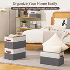 6 Pack Large Storage Bins with Handle, Collapsible Storage Basket - Image 5