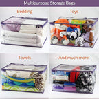 Clear Vinyl Zippered Storage Bags 40L Sturdy Storage Bags - Image 4