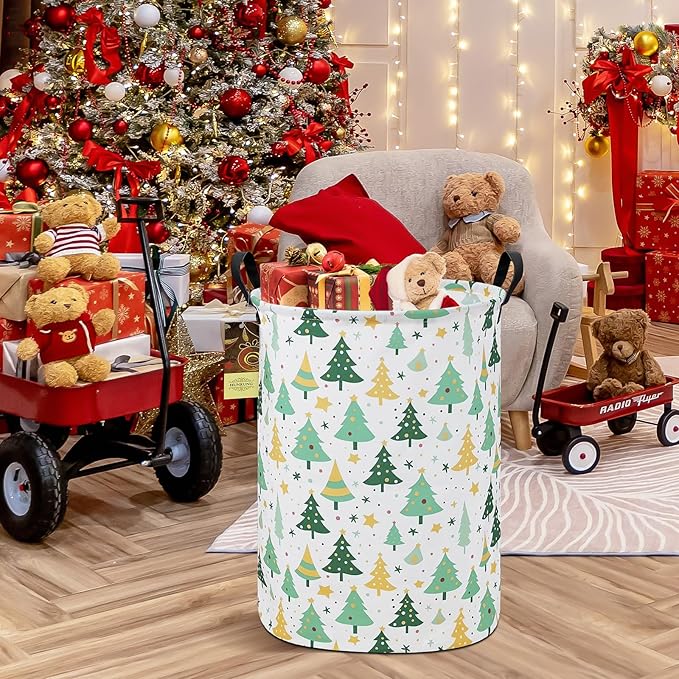 HUNRUNG Laundry Hamper, Large Canvas Fabric Lightweight Storage Basket Toy - Image 4
