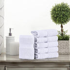 Superior Egyptian Cotton Pile Face Towel/Washcloth Set of 6, Ultra Soft Luxury - Image 2