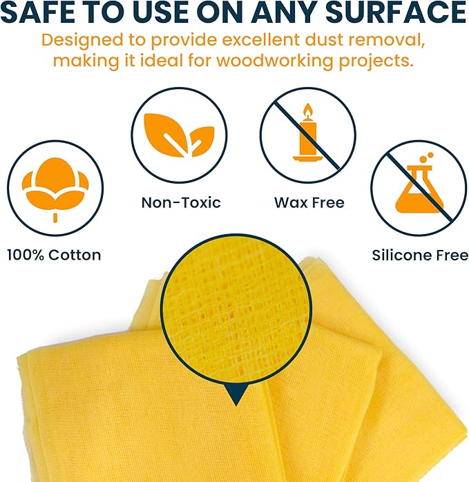 MāKRS 18" x 36" Pro-Tack Tack Cloth, Remove and Trap Dust Particles, 100% Cotton - Image 6