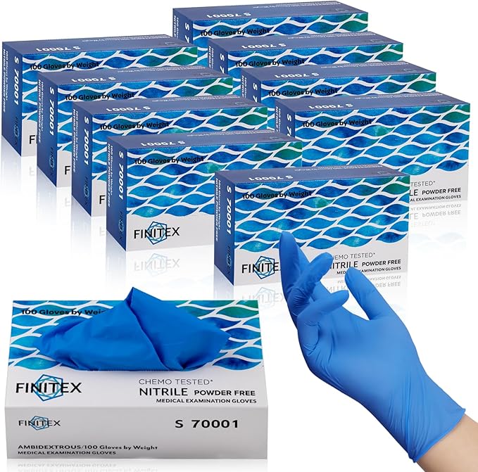 FINITEX Nitrile Disposable Medical Exam Gloves 4 mil Powder-free Latex-Free 100 by FINITEX