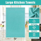 Homaxy Premium Kitchen Towels, Large Cotton Kitchen Hand Towels, Flat and Terry - Image 8