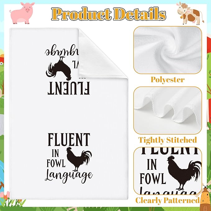 GROBRO7 Farm Animals Hand Towel - Image 3