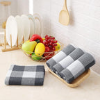 Homaxy 100% Cotton Waffle Weave Check Plaid Kitchen Towels, 13 x 28 Inches - Image 5