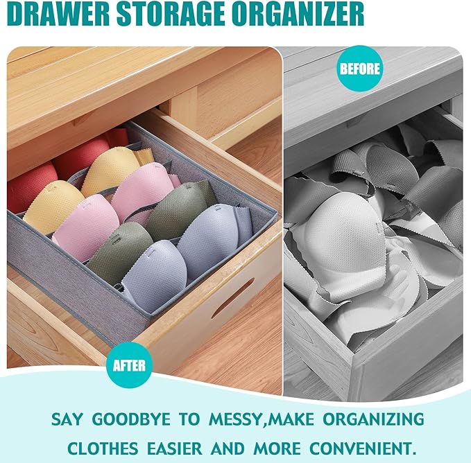 Drawer under Cabinet Clothes Organizer 5 Cell Foldable Storage Cubes Underwear - Image 4