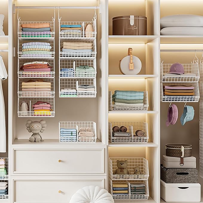 6 Tier Extra Large Hanging Closet Organizer, Closet Storage Hanging - Image 8