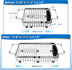 romision Expandable Dish Drying Rack Over The Sink Small Metal Stainless Steel - Image 2