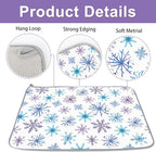 Whaline Winter Snowflake Dish Drying Mat 18 x 24 Inch Extra Large Christmas - Image 3