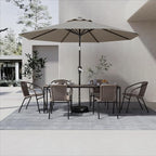 AreShark 9 FT Patio Umbrella for Outdoor, Outdoor Umbrella with Push Button Tilt and Crank, Outdoor Patio Umbrellas with 8 Sturdy Ribs for Market, Garden, Deck, Backyard, Pool (Mist Gray) - Image 6