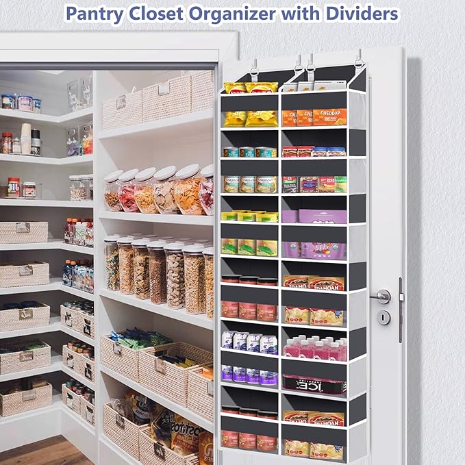 Heavy Duty Over The Door Organizer 6 Tiers, Extra Large Behind Door Storage of - Image 7