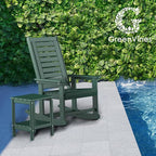 GREENVINES Outdoor Rocking Chairs | Set of 4 | Porch Rocker | HDPE Plastic | Forest | Oversized Rockers | High Back | Big & Tall | Ladder Back | for Patio Outside Backyard Balcony Garden - Image 4