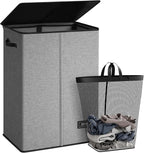 SOLEDI Laundry Hamper with Lid 130L Large & Tall Collapsible Laundry Basket by SOLEDI