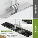 Silicone Faucet Mat for Kitchen Sink, Kitchen Sink Splash Guard Behind Faucet - Image 3