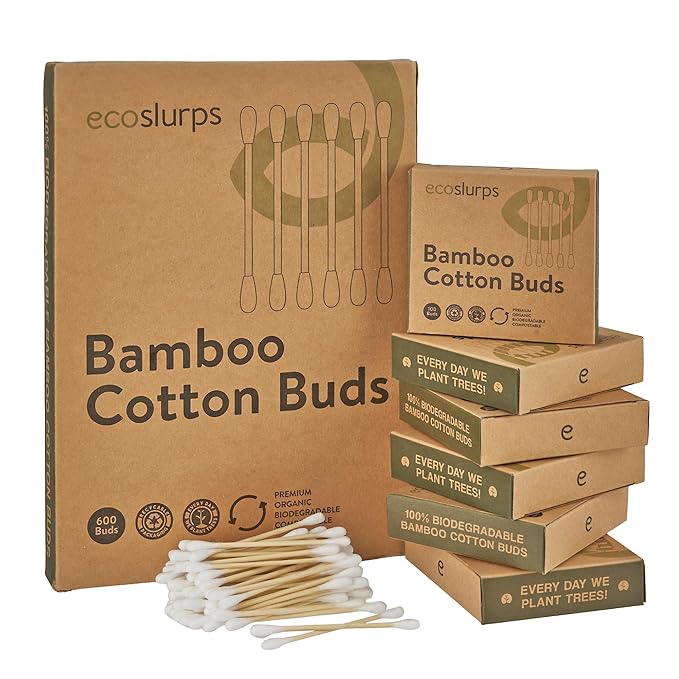EcoSlurps 600 Bamboo Cotton Swabs by EcoSlurps