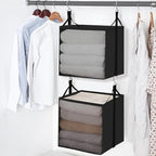STORAGE MANIAC 2-Shelf Hanging Closet Organizer, Cloth Hanging Closet Shelf - Image 6