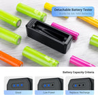 JJC AAA Battery Hard Case with Detachable Tester Checker, 44 Slots AAA Battery - Image 3
